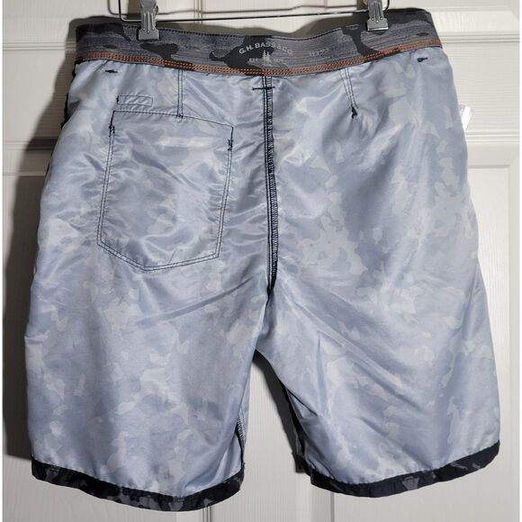 Lot of 2 G.H. Bass & Co. Men's 34 x 9.5 Hybrid Swim Shorts Shark Pattern Grey/GN - Picture 5 of 16